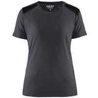 T-shirt dames met ribgebreide ronde hals - Blåkläder