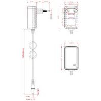 Voedingsadapter jack 12V 2A