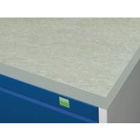 Werkblad Cubio 1300 x 650 x 40 linoleum bovenkant - BOTT