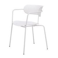 Bistrostoel - voet wit, zitting wit, set van 4 - Meet by Paperflow