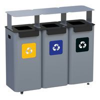 Poubelles d'Extérieur en Métal - Résistantes et Anti-Corrosion - Alda