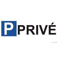 Parkeerbord aluminium - P PRIVE
