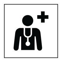 Pictogram ziekenhuis arts van PVC