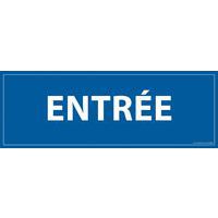 Informatiebord ENTREE blauwe achtergrond 210 x 75 mm