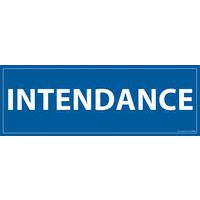 Informatiebord INTENDANCE blauwe achtergrond 210 x 75 mm