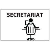 Informatiebord SECREATARIAT witte achtergrond 300 x 200 mm