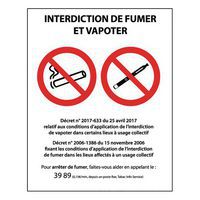 Bord Verboden te roken en (te vapen) e-sigaret PVC of zelfklevend