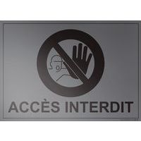 Bord gegraveerd ACCES INTERDIT
