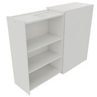 Caisson blanc à ouverture latérale gauche - Hauteur 115 cm - Tiroirs fixes