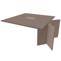 Extension pour table ovale Quatuor avec trappe pour boitier électrique - Manutan