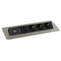 Stekkerdoos geanodiseerd aluminium - Hammerbacher