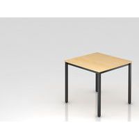 Table de réunion carrée à pieds noirs - 80x80 cm - Hammerbacher