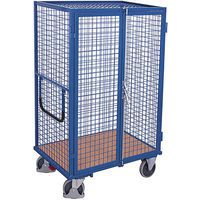 Chariot grillagé avec porte battantes - 500 kg