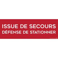 Verkeersbord ISSUE DE SECOURS DEFENSE DE STATIONNER