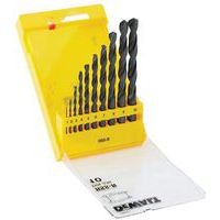 Metaalboorset in cassette 10 delig HSS-R - Dewalt