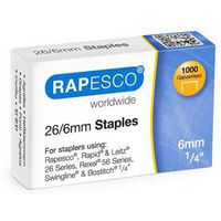 Doos met 1000 nietjes 26/6 gegalvaniseerd voor nietmachine - Rapesco