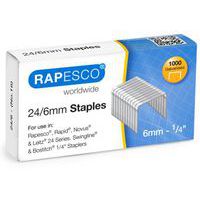 Doos met 1000 nietjes 24/6 gegalvaniseerd voor nietmachine - Rapesco