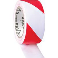 Veiligheidsmarkeringstape zelfklevend, 50 mm x 33 m, rood/wit - Djois