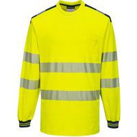 T-shirt met lange mouw PW3 Hi-Vis T185 Blauw/geel Portwest
