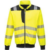 Sweatshirt met hoge zichtbaarheid, met rits, PW370- Portwest