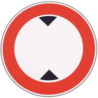 Verbodsbord - Maximale hoogte neutraal - Aluminium - 350 mm