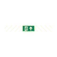 Luminescent bord - Nooduitgang pijl omhoog - Supernova+®