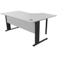 Compact bureau met C-poten, Type onderstel: L-poot, Hoogte: 72 cm, Totale breedte: 160 cm