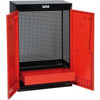 Wandkast compact met geperforeerd plaat - 2 deuren - Sam