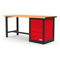 établi avec meuble 6 tiroirs - Sam