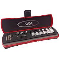 Coffret de 21 douilles et embouts Torx - Sam
