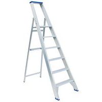 Professionele trapladder met polyester coating - 4 tot 6 treden - Solide