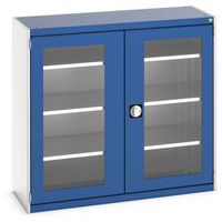 Kast met transparante deuren Cubio 1300x525x1200mm - Bott