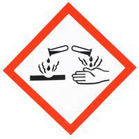 CLP-bord - Corrosief - Zelfklevend - 120x120 mm