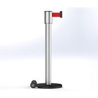 Afzetpaal Storetrac, geanodiseerd, band 6 m - Met wielen - Beltrac