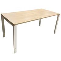 Gereviseerd recht bureau – Witte vierkante poten – 160 x 80 cm