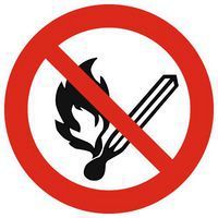 Panneau interdiction - Flamme nue interdite - PVC - Manutan Expert