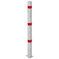 Stalen paal 70×70 mm gegalvaniseerd + reflecterend rood - Croso