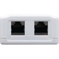 Wandcontactdoos met 2 RJ45 STP-poorten - Dexlan