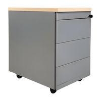 Refurbished verrijdbaar ladeblok - 3 laden - sleutelslot