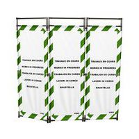 Werkafzetting rvs-constructie 180cm 3-delig - Viso