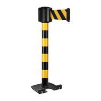Paal voor buiten, zwart-geel, met band 10 m x 10 cm - Viso