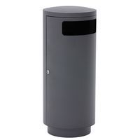 Buitenafvalbak Bica 5074 95 liter rond antraciet - Bica