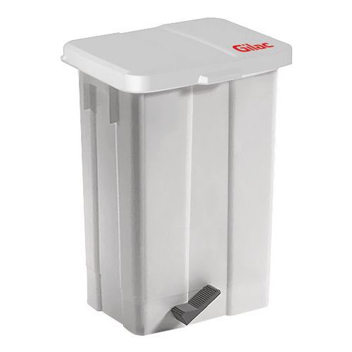 Pedaalemmer 50 L met wit deksel