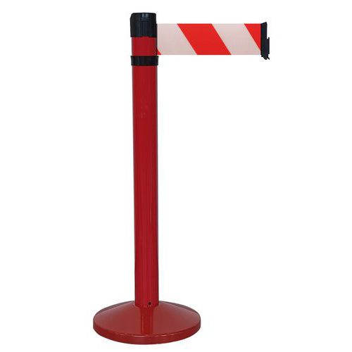 Paal voor binnen - rood - met band 4 m x 10 cm - Viso Paal voor binnen - rood - met band 4 m x 10 cm - Viso