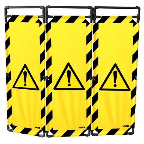 Barrière d'intervention 180cm 3 vantaux - Danger - Viso Barrière d'intervention 180cm 3 vantaux - Danger - Viso