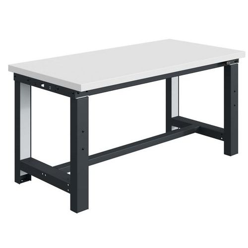 Werkbank SI 28 mm melamine werkblad elektrisch verstelbaar Sofame Werkbank SI 28 mm melamine werkblad elektrisch verstelbaar Sofame