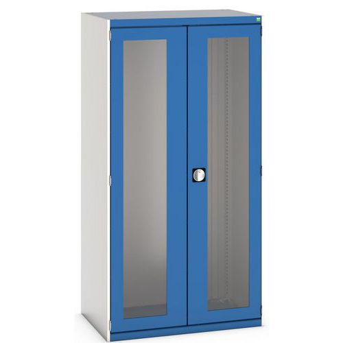 Kast Cubio met glazen deuren hoogte 1000 mm - Bott