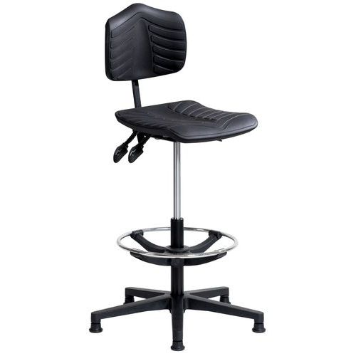 Bureaustoel Ergosoft polyamide onderstel glijders voetsteun - Sofame Bureaustoel Ergosoft polyamide onderstel glijders voetsteun - Sofame