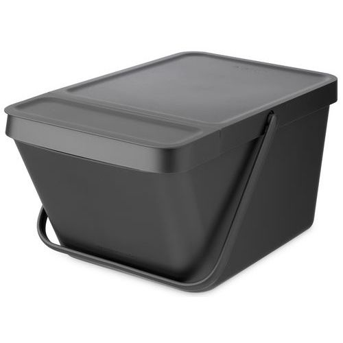 Afvalemmer Sort&Go stapelbaar 20 L, Brabantia, grijs Afvalemmer Sort&Go stapelbaar 20 L, Brabantia, grijs