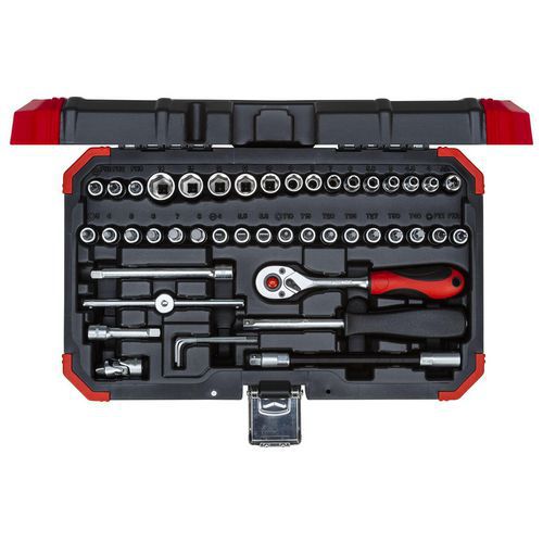 Jeu douilles 1/4 4-14mm 46 pièces R49003046 - GedoreRed Jeu douilles 1/4 4-14mm 46 pièces R49003046 - GedoreRed
